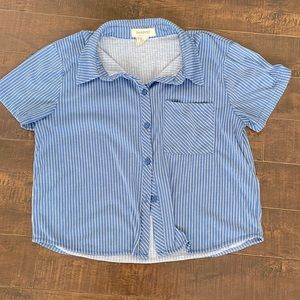 Blue and white shirt